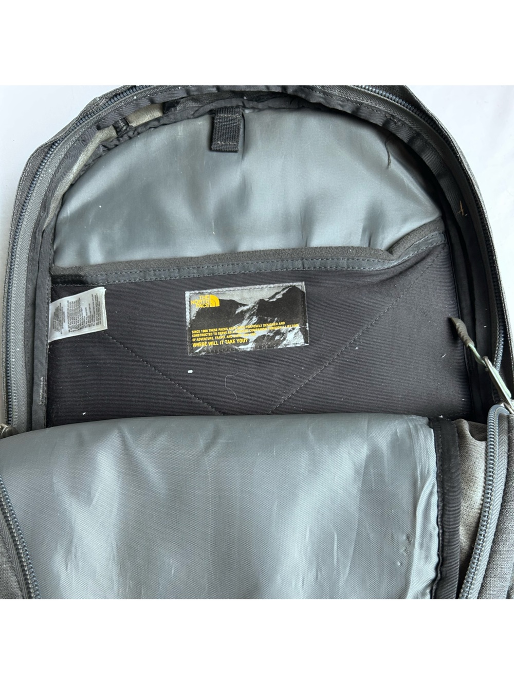 The North Face Borealis Backpack - Gray with Teal Accents unisex - Picture 7 of 13
